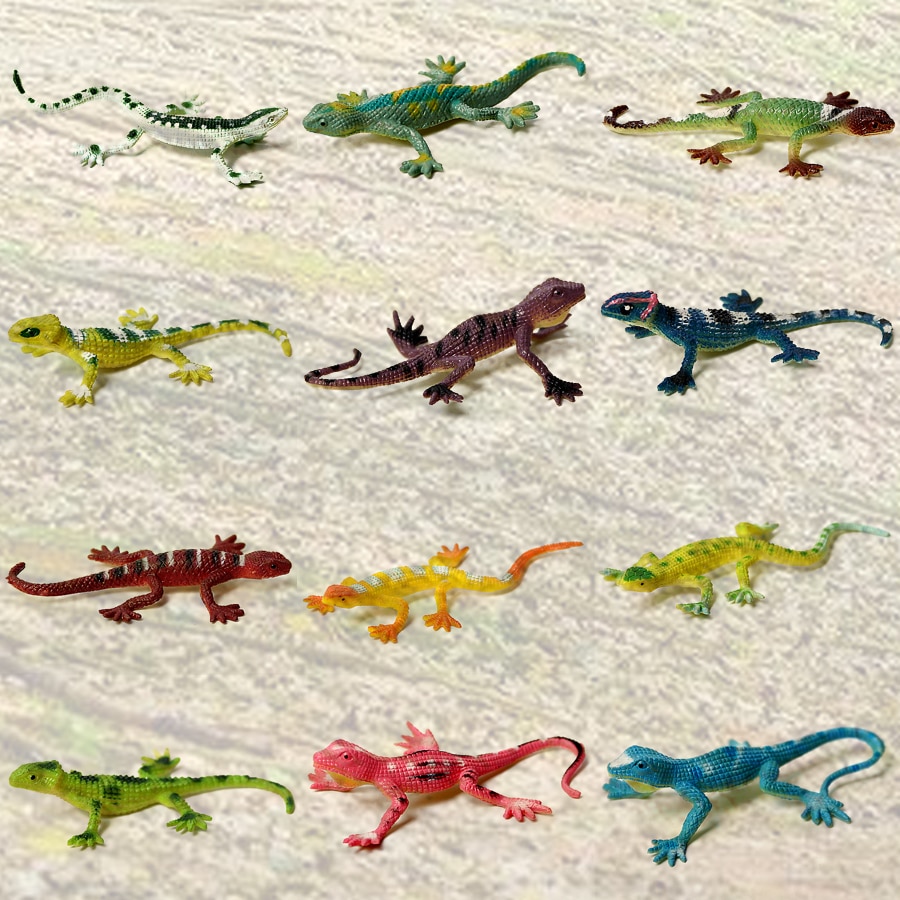 Pvc Toy Animal-Model Action-Figure Lizards Plastic Novelty Kids Gift 12 ...